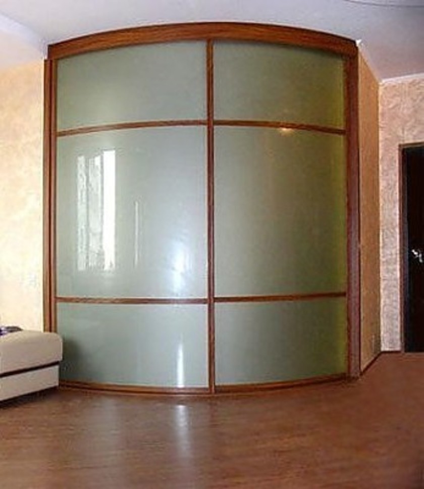 Встроенный шкаф купе радиусный в классическом стиле Могилёв