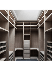 П-образная гардеробная комната в классическом стиле Могилёв